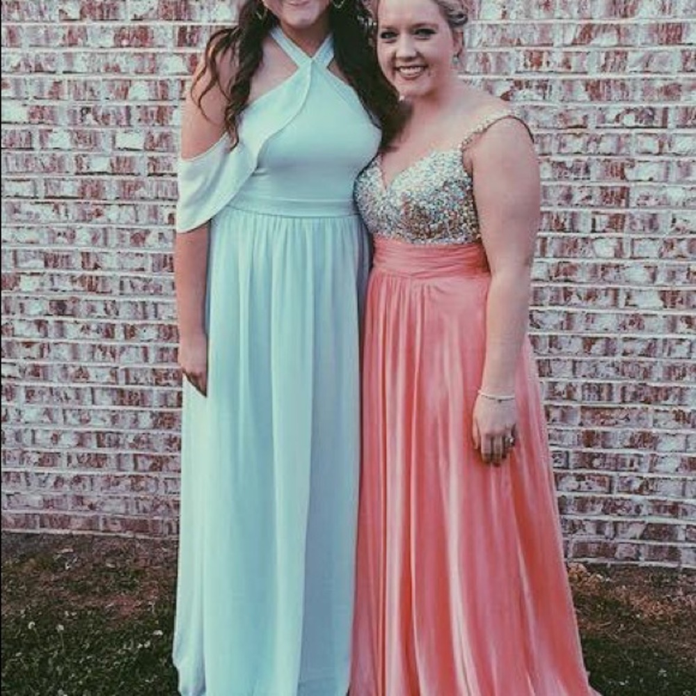 Light Teal Long Dress